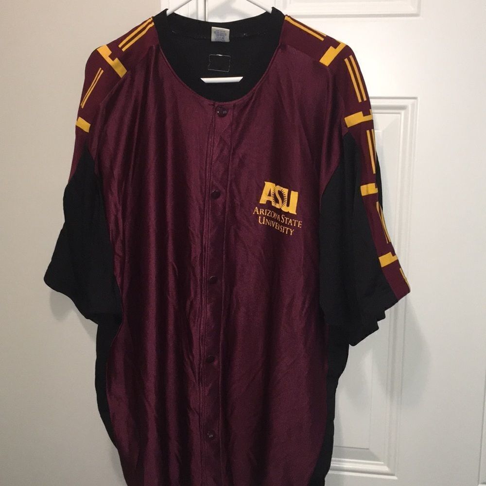 Vintage Arizona State ASU Red Sun Devils Basketball shooter warm up shirt Jersey